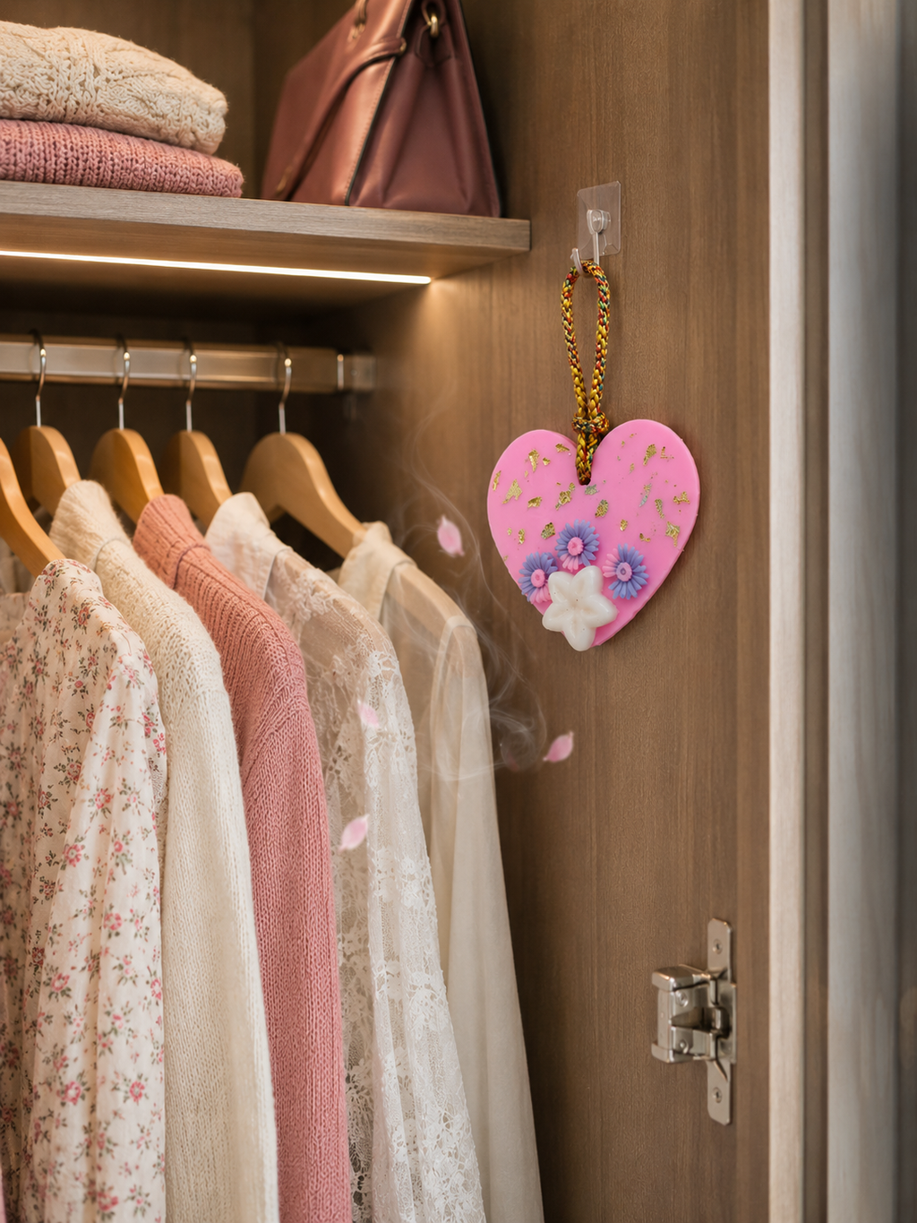 Heart Bloom Wax Fragrance Sachet – Hanging Air Freshener