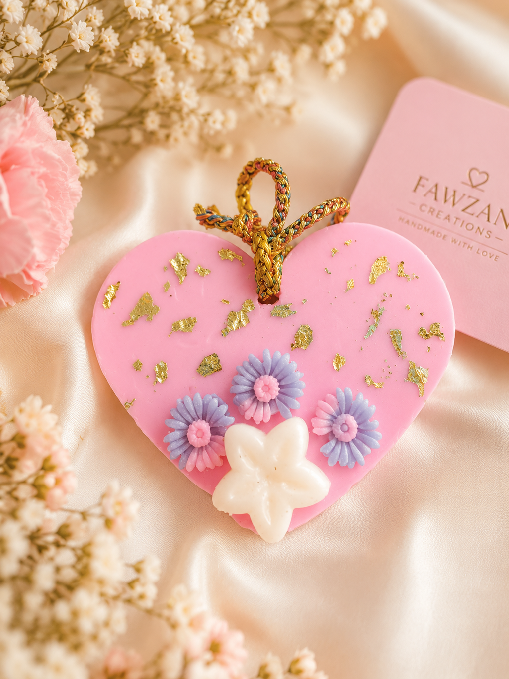 Heart Bloom Wax Fragrance Sachet – Hanging Air Freshener